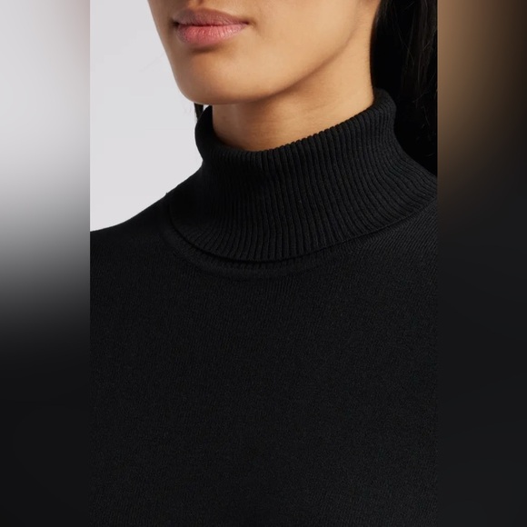 NWT! Anne Klein Black Turtleneck Sweater Size M - Picture 4 of 9